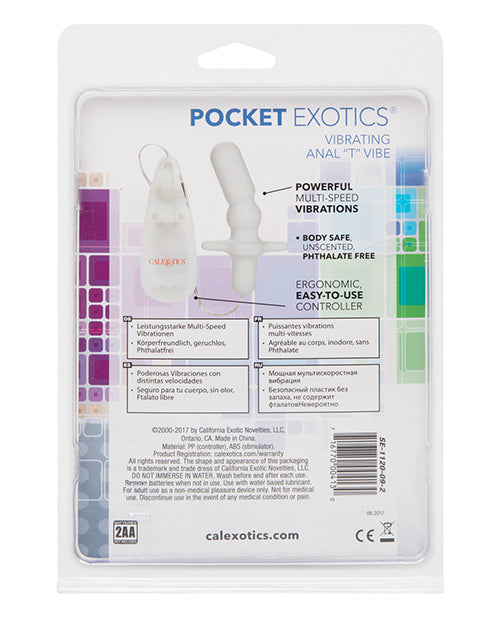 Pocket Exotics Anal T Vibe - Ivory - Naughtyaddiction.com