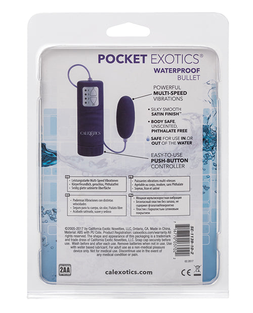 Pocket Exotics Bullet Waterproof - Purple - Naughtyaddiction.com