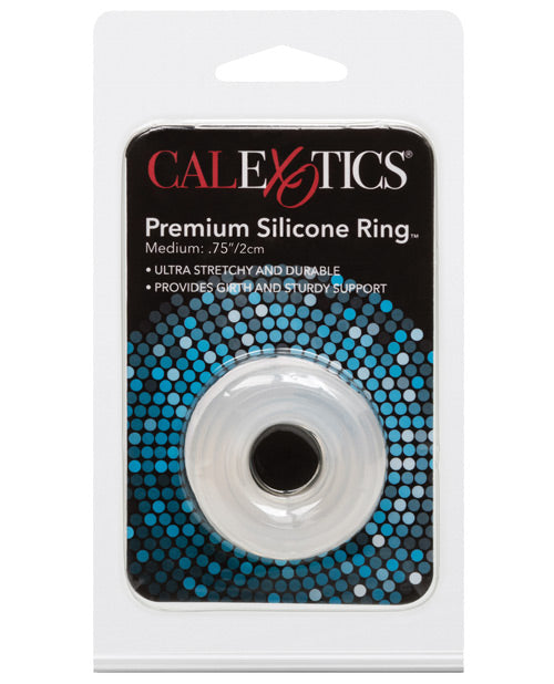 Premium Silicone Ring - Medium Clear - Naughtyaddiction.com