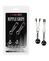 Nipple Grips Weighted Tweezer Nipple Clamps  -silver - Naughtyaddiction.com