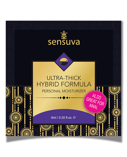 Sensuva Ultra Thick Hybrid Personal Moisturizer Single Use Packet - 6 Ml Unscented - Naughtyaddiction.com