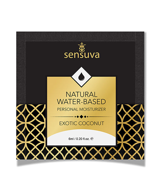 Sensuva Natural Water Based Personal Moisturizer Single Use Packet - 6 Ml Exotic Coconut - Naughtyaddiction.com
