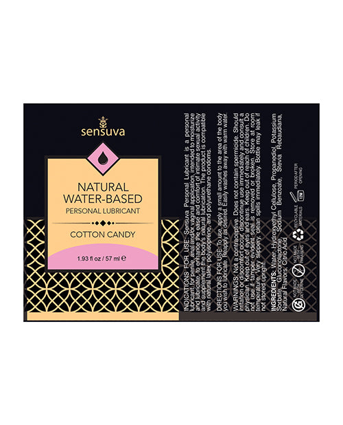 Sensuva Natural Water Based Personal Moisturizer - 1.93 Oz Cotton Candy - Naughtyaddiction.com