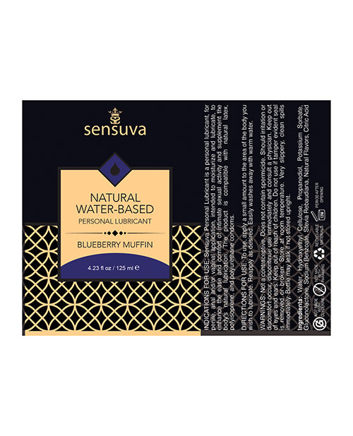 Sensuva Natural Water Based Personal Moisturizer - 4.23 Oz Blueberry Muffin - Naughtyaddiction.com