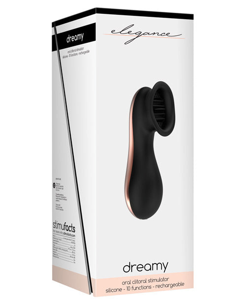 Shots Elegance Dreamy Oral Clitoral Stimulator - 10 Speed Black - Naughtyaddiction.com