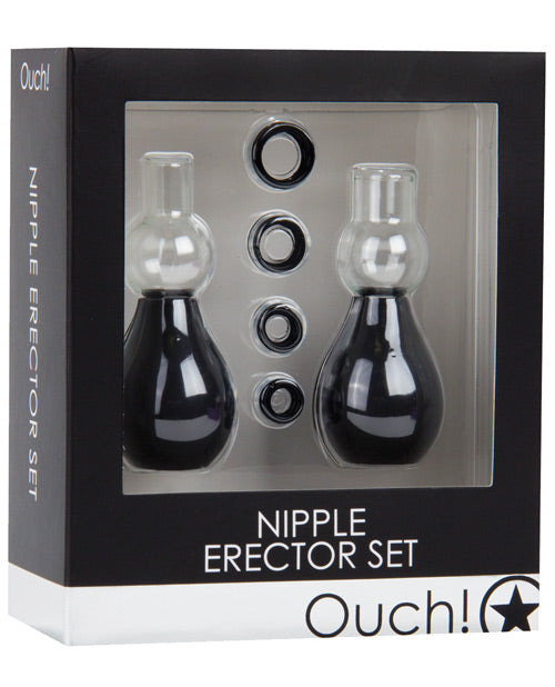 Shots Ouch Nipple Erector Set - Black - Naughtyaddiction.com