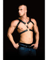 Shots Ouch Andreas Masculine Masterpiece Body Harness - Black - Naughtyaddiction.com