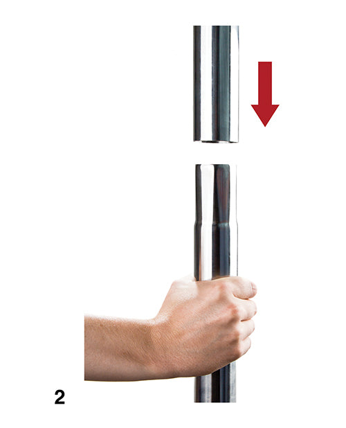 Shots Ouch Dance Pole - Silver - Naughtyaddiction.com