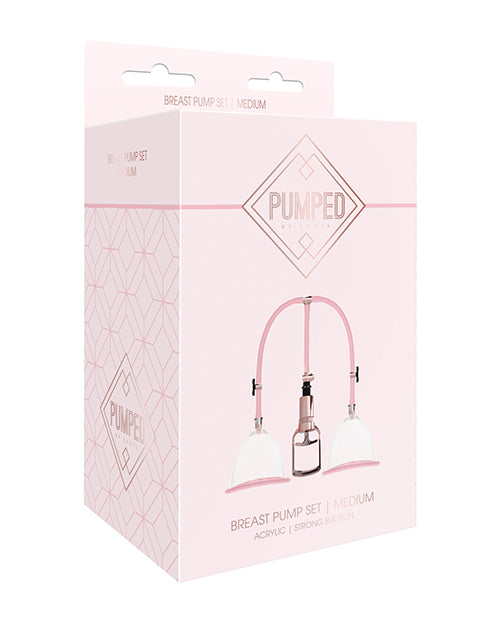 Shots Pumped Breast Pump Set - Medium Rose Gold - Naughtyaddiction.com