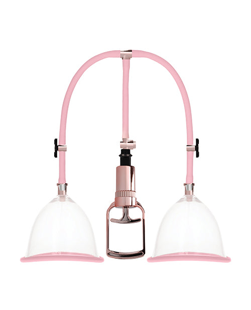 Shots Pumped Breast Pump Set - Medium Rose Gold - Naughtyaddiction.com