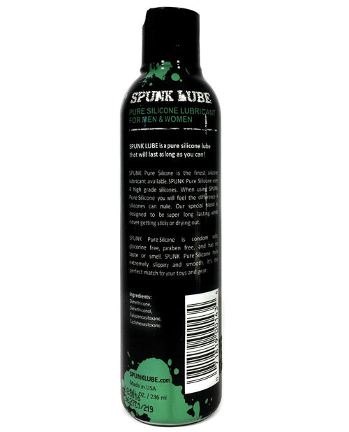 Spunk Pure Silicone Lube - 8 Oz - Naughtyaddiction.com