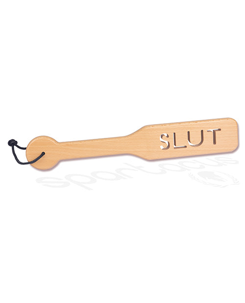 Spartacus Zelkova Wood Paddle - 32 Cm Slut - Naughtyaddiction.com