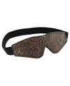 Spartacus Faux Fur Lining Blindfold - Brown Floral Print - Naughtyaddiction.com