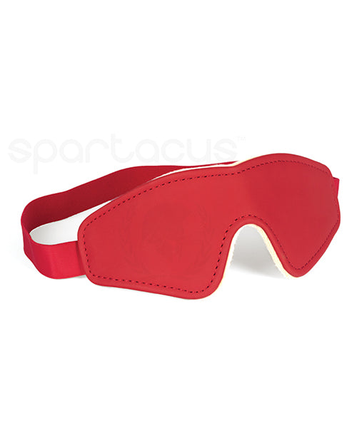 Spartacus Pu Blindfold W-plush Lining - Red - Naughtyaddiction.com