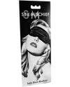 Sex & Mischief Satin Blindfold - Black - Naughtyaddiction.com