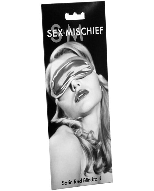 Sex & Mischief Satin Blindfold - Red - Naughtyaddiction.com