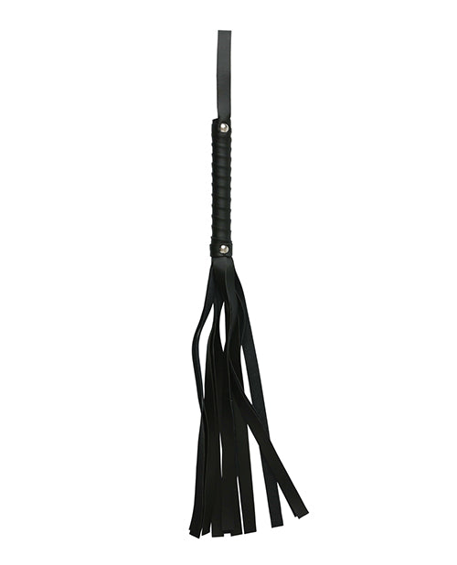 Sex & Mischief Faux Leather Flogger - Black - Naughtyaddiction.com