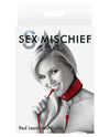 Sex & Mischief Leash & Collar - Red - Naughtyaddiction.com
