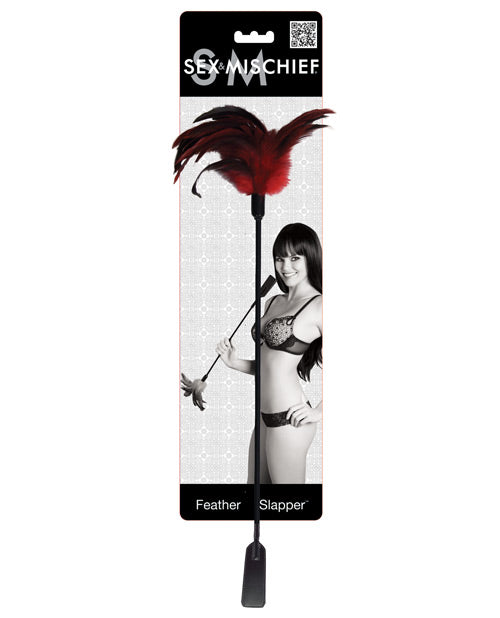 Sex & Mischief Feather Slapper - Red-black Feathers - Naughtyaddiction.com