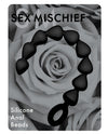 Sex & Mischief Silicone Anal Beads - Black - Naughtyaddiction.com