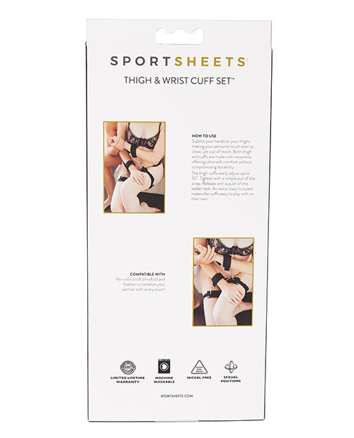 Sportsheets Thigh & Wrist Cuff Set - Naughtyaddiction.com
