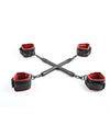 Saffron Hog Tie & Cuff Set - Red-black - Naughtyaddiction.com