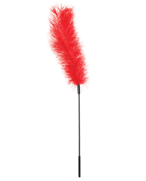Sportsheets Body Tickler Ostrich Feather - Red - Naughtyaddiction.com