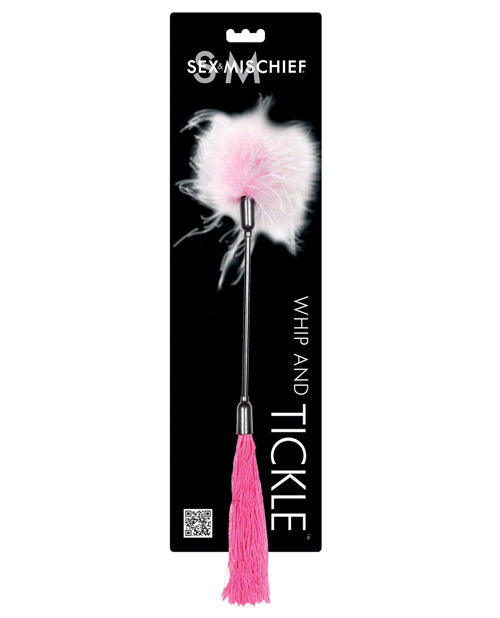 Sex & Mischief Whip & Tickle - Pink-white - Naughtyaddiction.com