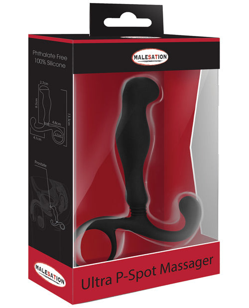 Malesation Ultra P Spot Massager - Black - Naughtyaddiction.com