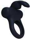 Vedo Frisky Bunny Rechargeable Vibrating Ring - Black Pearl - Naughtyaddiction.com