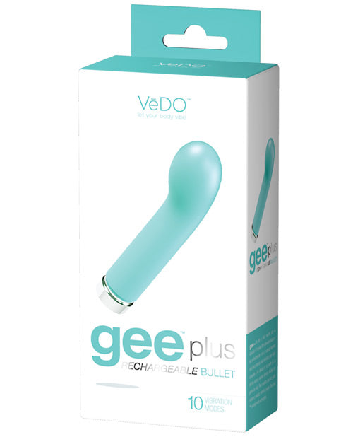 Vedo Gee Plus Rechargeable Vibe - Tease Me Turquoise - Naughtyaddiction.com