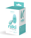 Vedo Niki Rechargeable Panty Vibe - Tease Me Turquoise - Naughtyaddiction.com