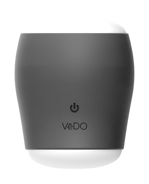 Vedo Grip Rechargeable Vibrating Sleeve - Just Black - Naughtyaddiction.com