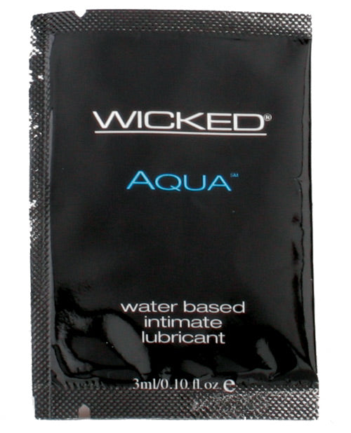 Wicked Sensual Care Aqua Water Based Lubricant - .1 Oz Fragrance Free - Naughtyaddiction.com