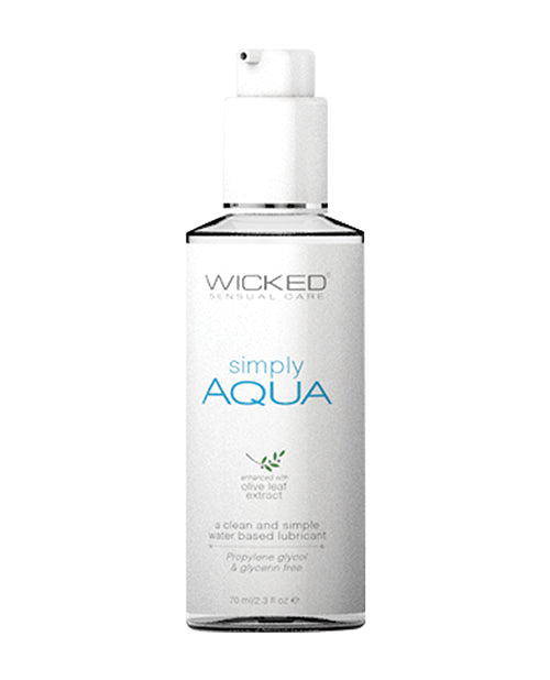 Wicked Sensual Care Simply Aqua Water Based Lubricant - 2.3 Oz - Naughtyaddiction.com
