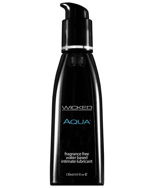 Wicked Sensual Care Aqua Water Based Lubricant - 4 Oz Fragrance Free - Naughtyaddiction.com