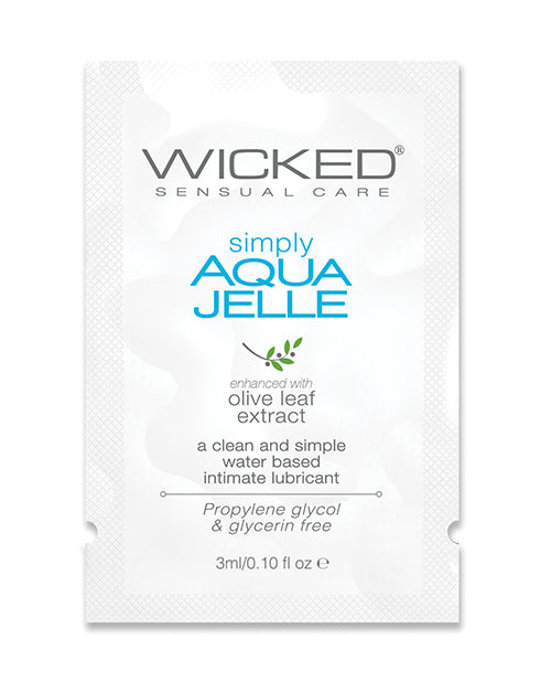 Wicked Sensual Care Simply Aqua Jelle Water Based Lubricant - .1 Oz - Naughtyaddiction.com