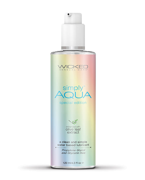 Wicked Sensual Care Aqua Special Edition Water Based Lubricant - 4 Oz - Naughtyaddiction.com