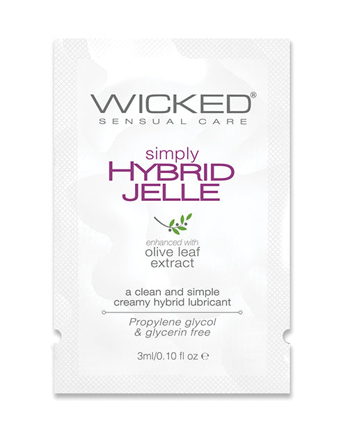 Wicked Sensual Care Simply Hybrid Jelle Lubricant - .1 Oz - Naughtyaddiction.com