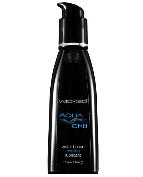 Wicked Sensual Care Aqua Chill Water Based Cooling Lubricant -  4 Oz - Naughtyaddiction.com