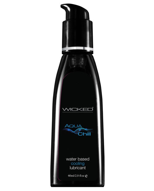Wicked Sensual Care Aqua Chill Water Based Cooling Lubricant - 2 Oz - Naughtyaddiction.com
