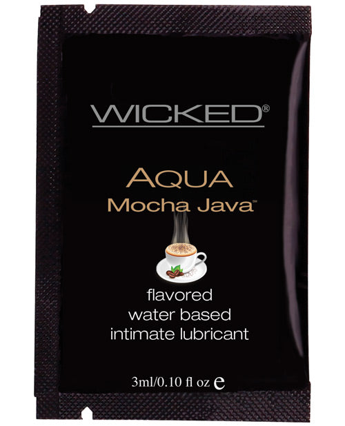 Wicked Sensual Care Aqua Water Based Lubricant - .1 Oz Mocha Java - Naughtyaddiction.com