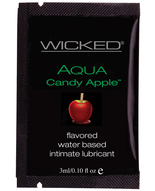 Wicked Sensual Care Aqua Water Based Lubricant - .1 Oz Candy Apple
