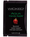 Wicked Sensual Care Aqua Water Based Lubricant - .1 Oz Candy Apple - Naughtyaddiction.com