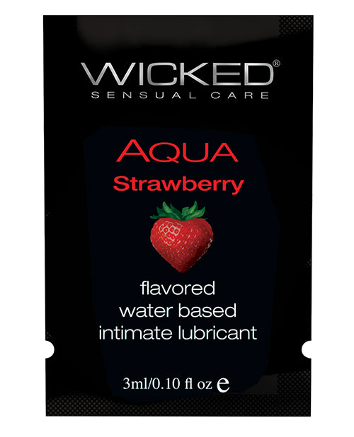 Wicked Sensual Care Water Based Lubricant - .1 Oz Strawberry - Naughtyaddiction.com