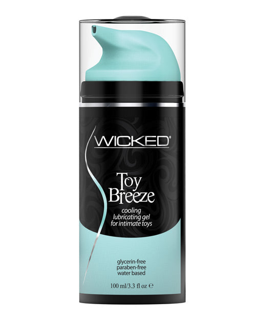 Wicked Sensual Care Toy Breeze Water Based Cooling Lubricant - 3.3 Oz - Naughtyaddiction.com