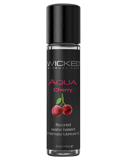 Wicked Sensual Care Aqua Water Based Lubricant - 1 Oz Cherry - Naughtyaddiction.com