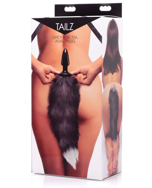Tailz Grey Fox Tail Anal Plug - Naughtyaddiction.com