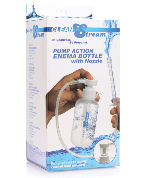 Cleanstream Pump Action Enema Bottle W-nozzle - Naughtyaddiction.com