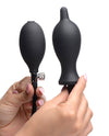 Master Series Dark Inflator Inflatable Silicone Anal Plug - Black - Naughtyaddiction.com